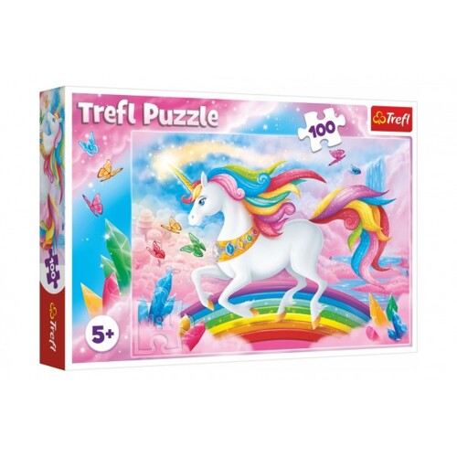 Puzzle V krištáľovom svete jednorožca 100 dielikov