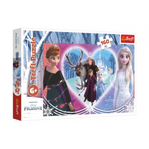 Puzzle Ľadové kráľovstvo II / Frozen II Šťastné chvíle 160 dielikov