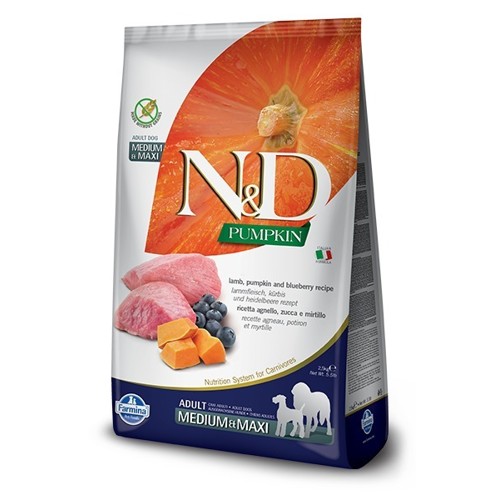 N&D dog PUMPKIN (GF) adult medium & maxi, lamb & blueberry 12 kg