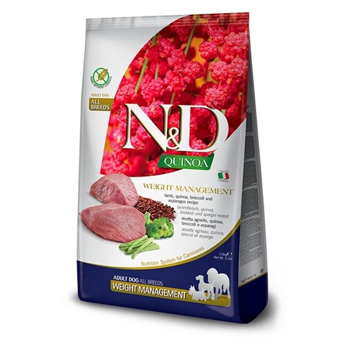 N&D dog QUINOA adult all breed, weight managment, lamb 2,5 kg