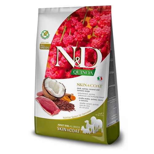 N&D dog QUINOA adult all breed, skin & coat, duck 2,5 kg