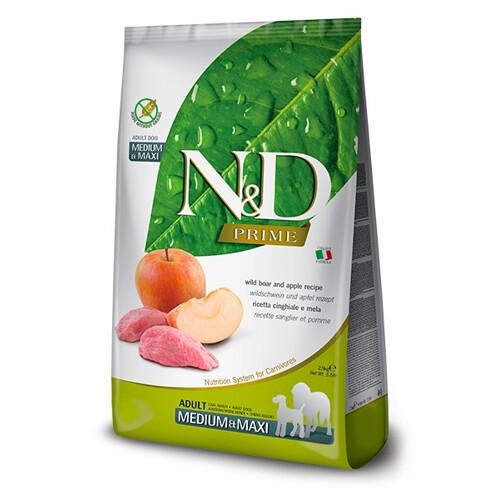 N&D dog PRIME adult medium&maxi boar&apple 12 kg