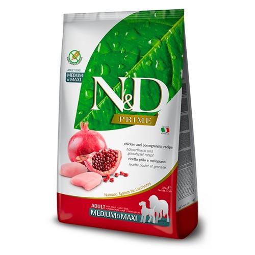 N&D dog PRIME adult medium&maxi chicken&pomegranate 12 kg