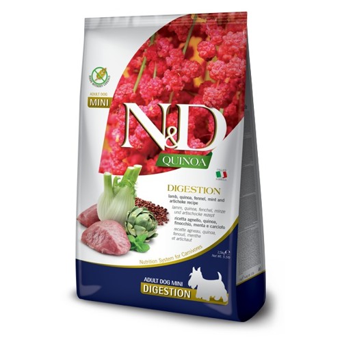 N&D dog QUINOA adult mini, digestion, lamb 2,5 kg