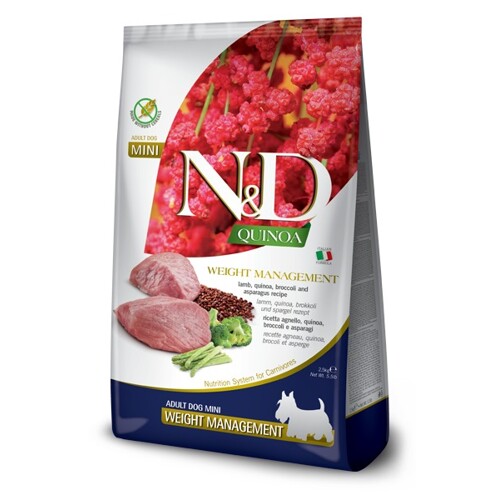 N&D dog QUINOA adult mini, weight managment, lamb 2,5 kg