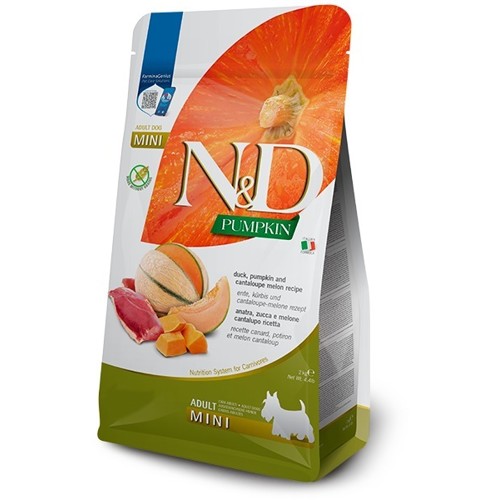 N&D dog PUMPKIN (GF) adult mini, duck & cantaluope 2 kg