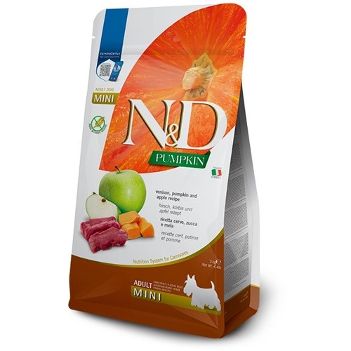 N&D dog PUMPKIN (GF) adult mini, venison & apple 2 kg