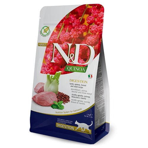 N&D cat QUINOA (GF) adult, digestion, lamb 1,5 kg