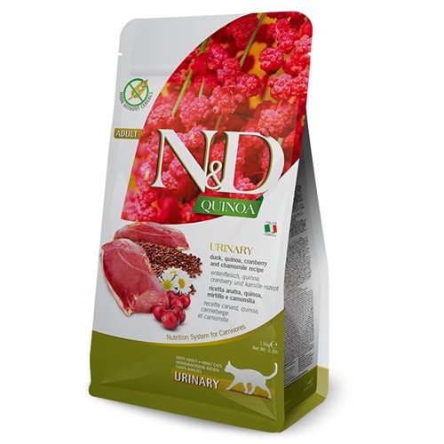 N&D cat QUINOA (GF) adult, urinary, duck & cranberry 0,3 kg