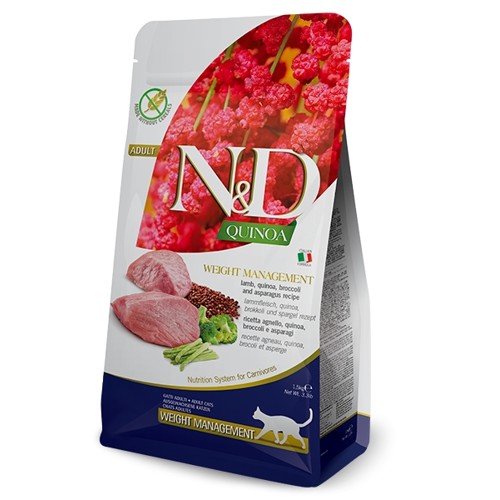 N&D cat QUINOA (GF) adult, weight managment, lamb 0,3 kg