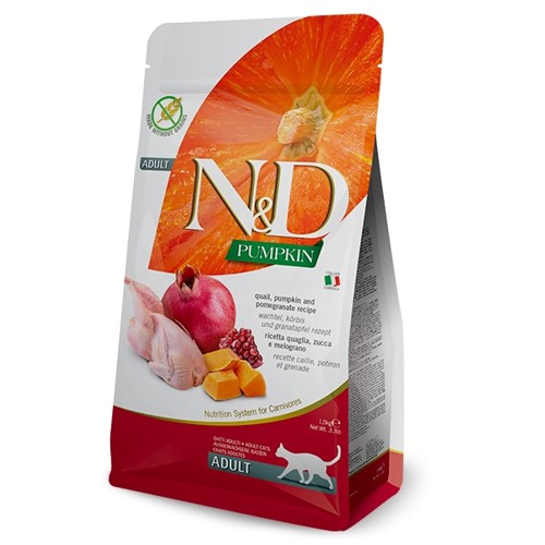 N&D cat PUMPKIN (GF) adult, quail & pomegranate 1,5 kg