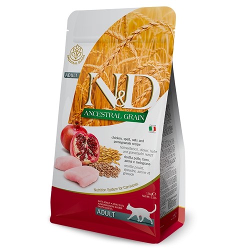 N&D cat AG adult, chicken, spelt, oats & pomegranate 1,5 kg