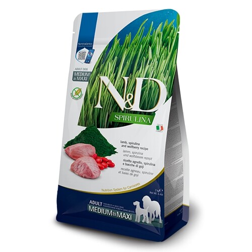 N&D dog SPIRULINA (GF) adult medium & maxi, lamb 7 kg