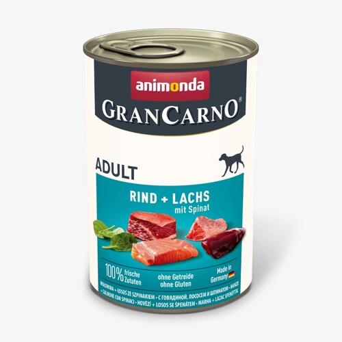 Animonda GRANCARNO® dog adult hovädzie,losos,špenát bal. 6 x 400g