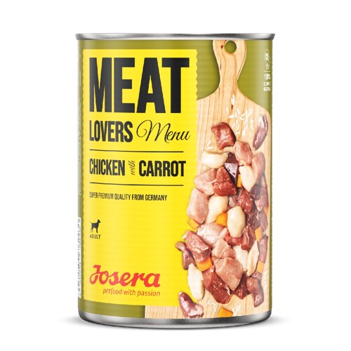 Josera konzerva Dog Meat Lovers Menu Chicken with Carrot 400 g