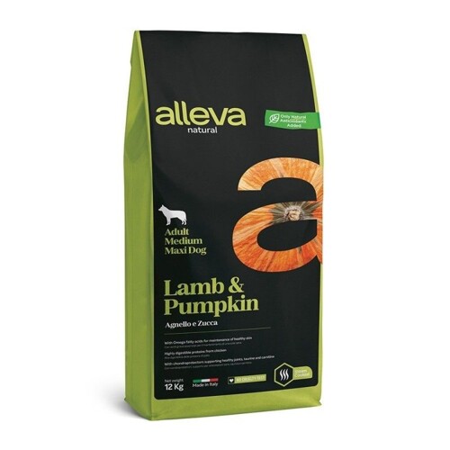 Alleva NATURAL dog adult medium & maxi  lamb & pumpkin 12 kg