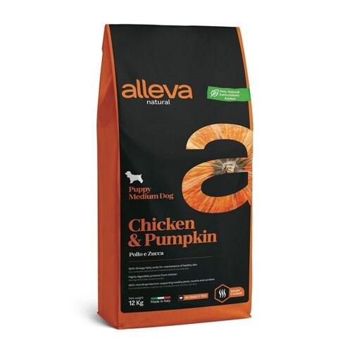 Alleva NATURAL dog puppy medium chicken & pumpkin 12 kg