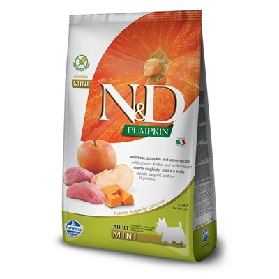 N&amp;D dog PUMPKIN (GF) adult mini, boar &amp; apple 7 kg