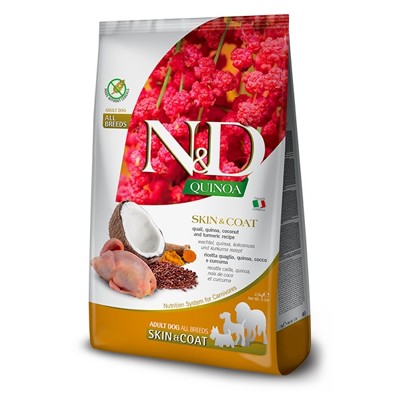 N&amp;D dog QUINOA adult all breed, skin &amp; coat, quail 2,5 kg