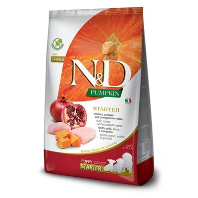 N&amp;D dog PUMPKIN (GF) puppy starter all breeds, chicken &amp; pomegranate 2,5 kg