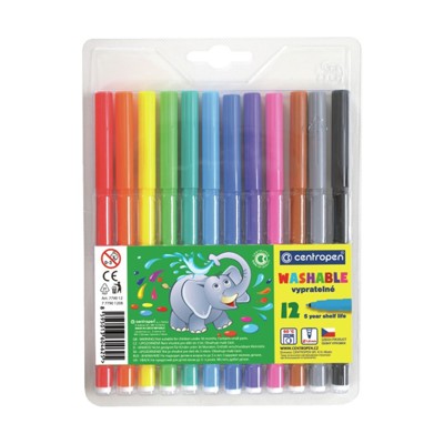 Fixy CENTROPEN 7790 Washable - sada 12 ks