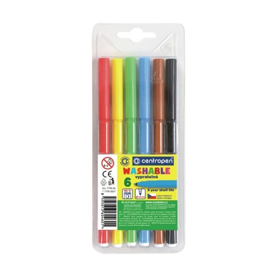 Fixy CENTROPEN 7790 Washable - sada 6 ks