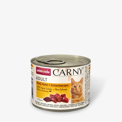 Animonda CARNY® cat Adult hovädzie,kura a kačacie srdiečka bal. 6 x 200 g