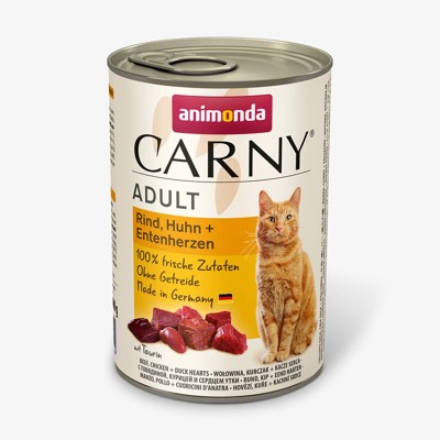 Animonda CARNY® cat Adult hovädzie,kura a kačacie srdiečka bal. 6 x 400 g