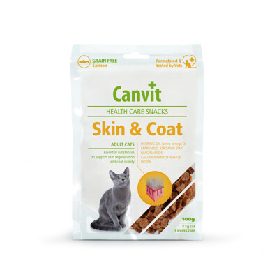 Canvit Health Care cat Skin &amp; Coat Snack 100 g